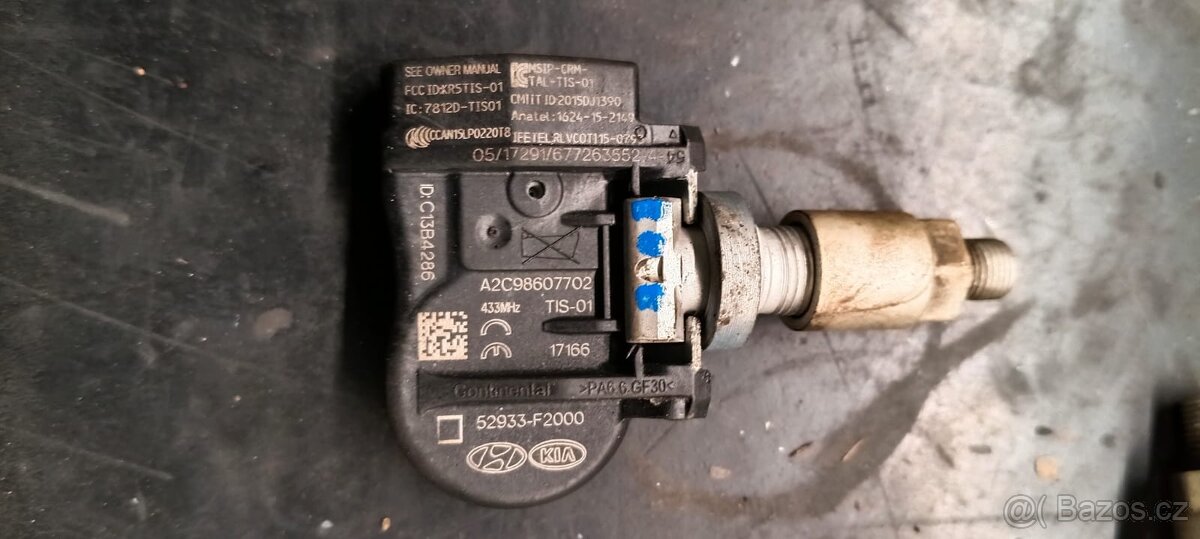 Prodám originál hyundai alu kola 16" + letní + tpms - 15