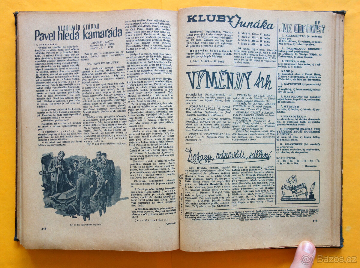 kompletní Junák- 29. ročník /1946- 47/ svázaná čísla 1.- 47. - 15