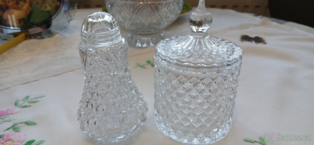 Křišťálová solnička a cukřenka - 15