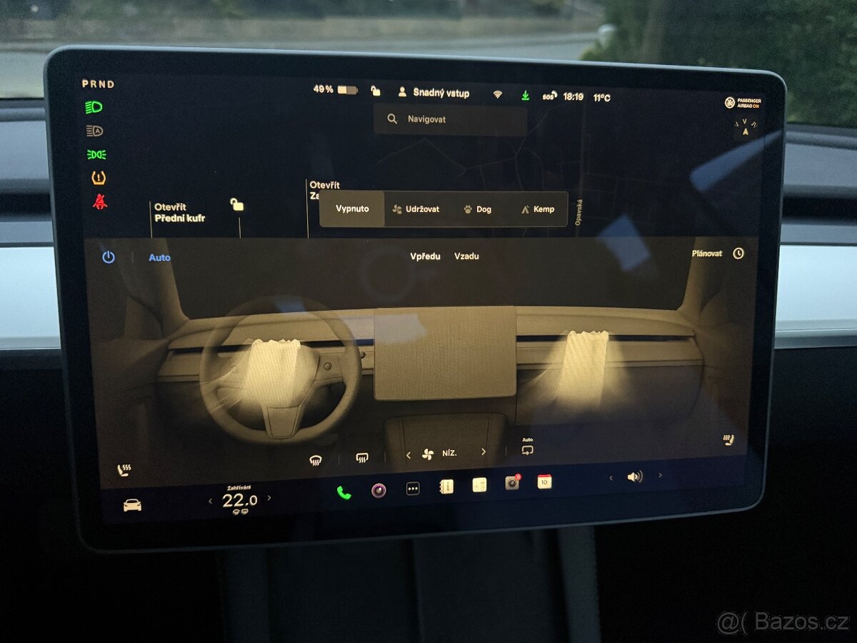 TESLA MODEL 3 SR+ 08/2021 74134KM SOH 92% BÍLÝ INTERIÉR - 15