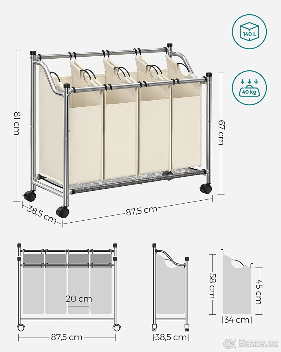 Nový mobilní koš na prádlo - 15