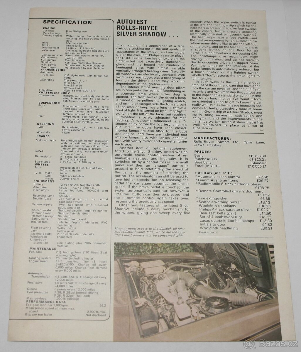 Prospekty Rolls-Royce Silver Shadow (1972/1977) - 15