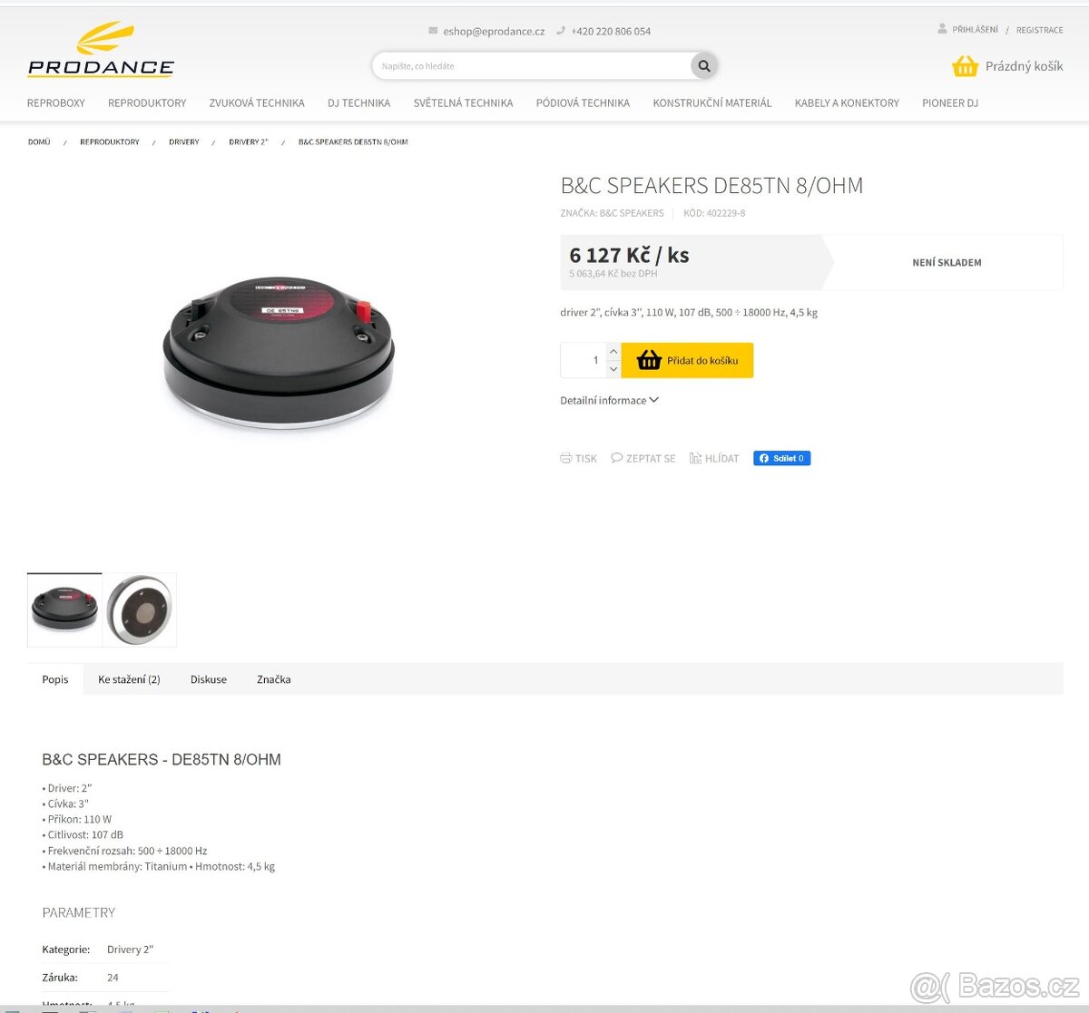 Kompaktní PA/odposlechové reproboxy 15" PHL 1000w/8ohm + 2" - 15