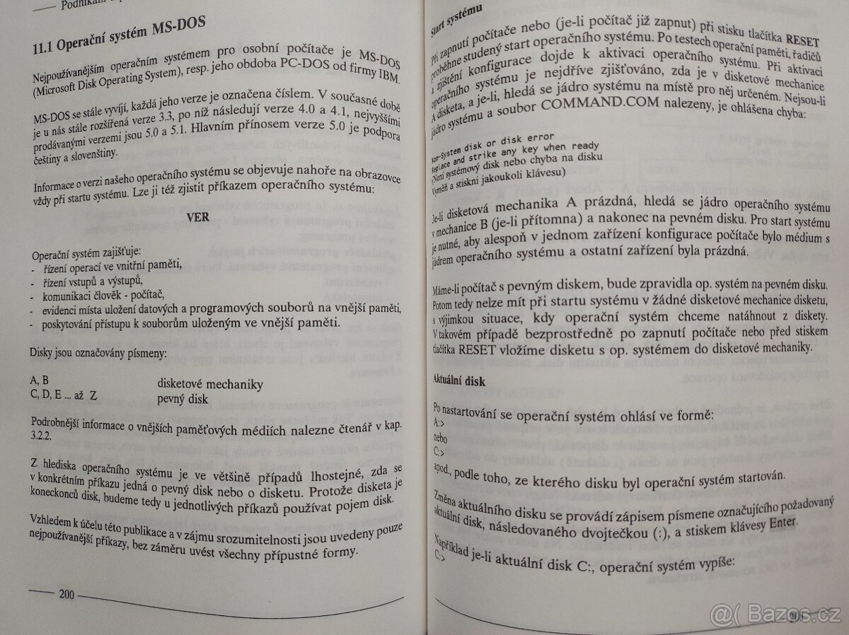 Počítačové učebnice 1. pol. 90. MS-DOS sestavy - 15