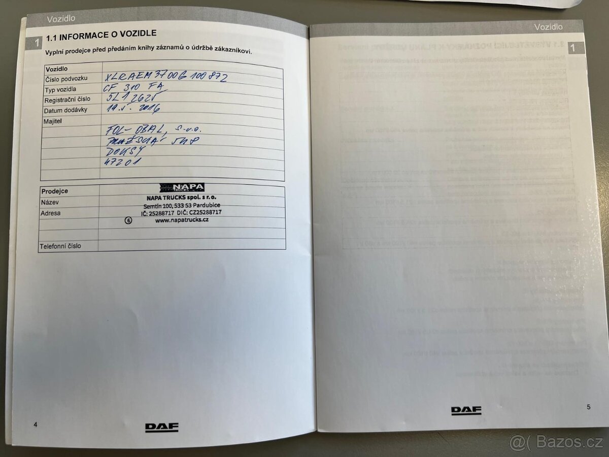 DAF CF 310 MANUÁL EURO VI 19t TOP STAV PLNÁ SERVISNÍ HISTORI - 15