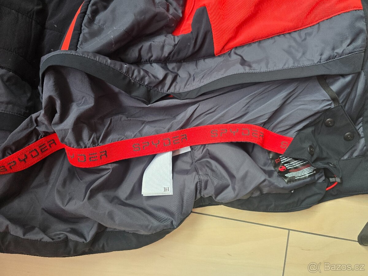 Pánská černá lyžařská bunda Spyder vel. XL - 15