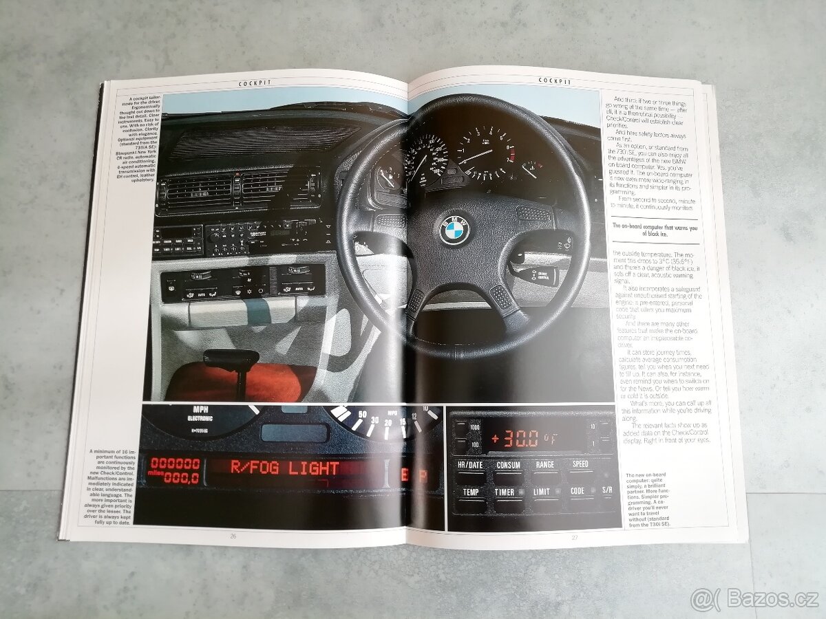 BMW E32 -složky s katalogy 1987 v angličtině - 15