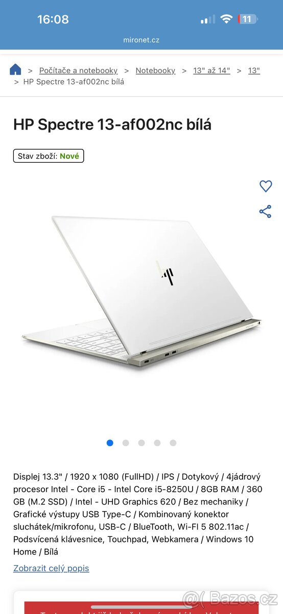 HP Spectre Laptop 13” - 15