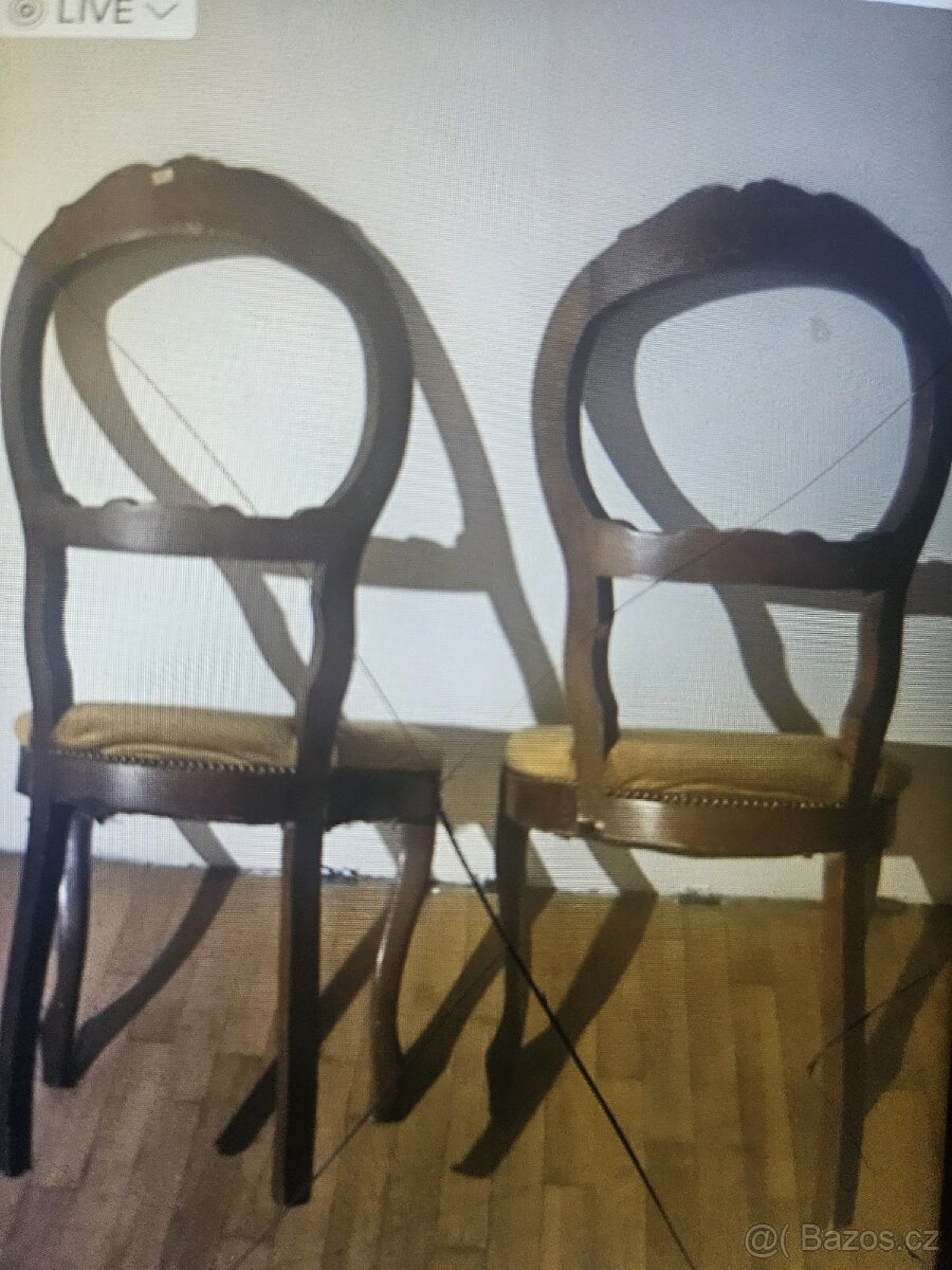 2x postel halabala, 2x židle Philippe, koberec ,květináč - 15