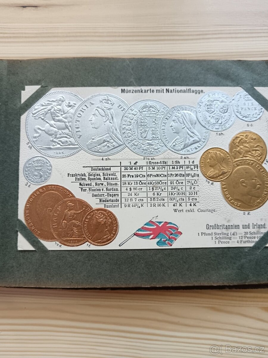 Peníze všech Zemí světa 37 Pohlednic s Mincemi z celého svět - 15