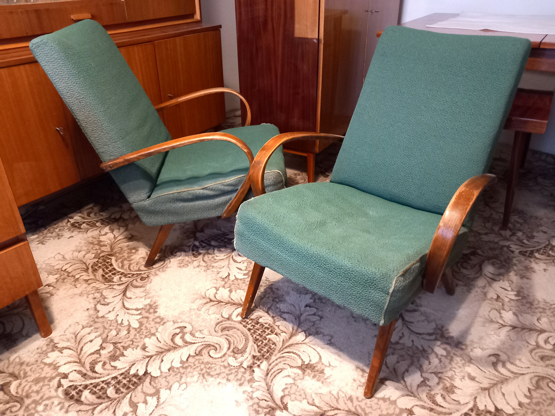 RETRO obývací stěna + příslušenství k obýváku - 15