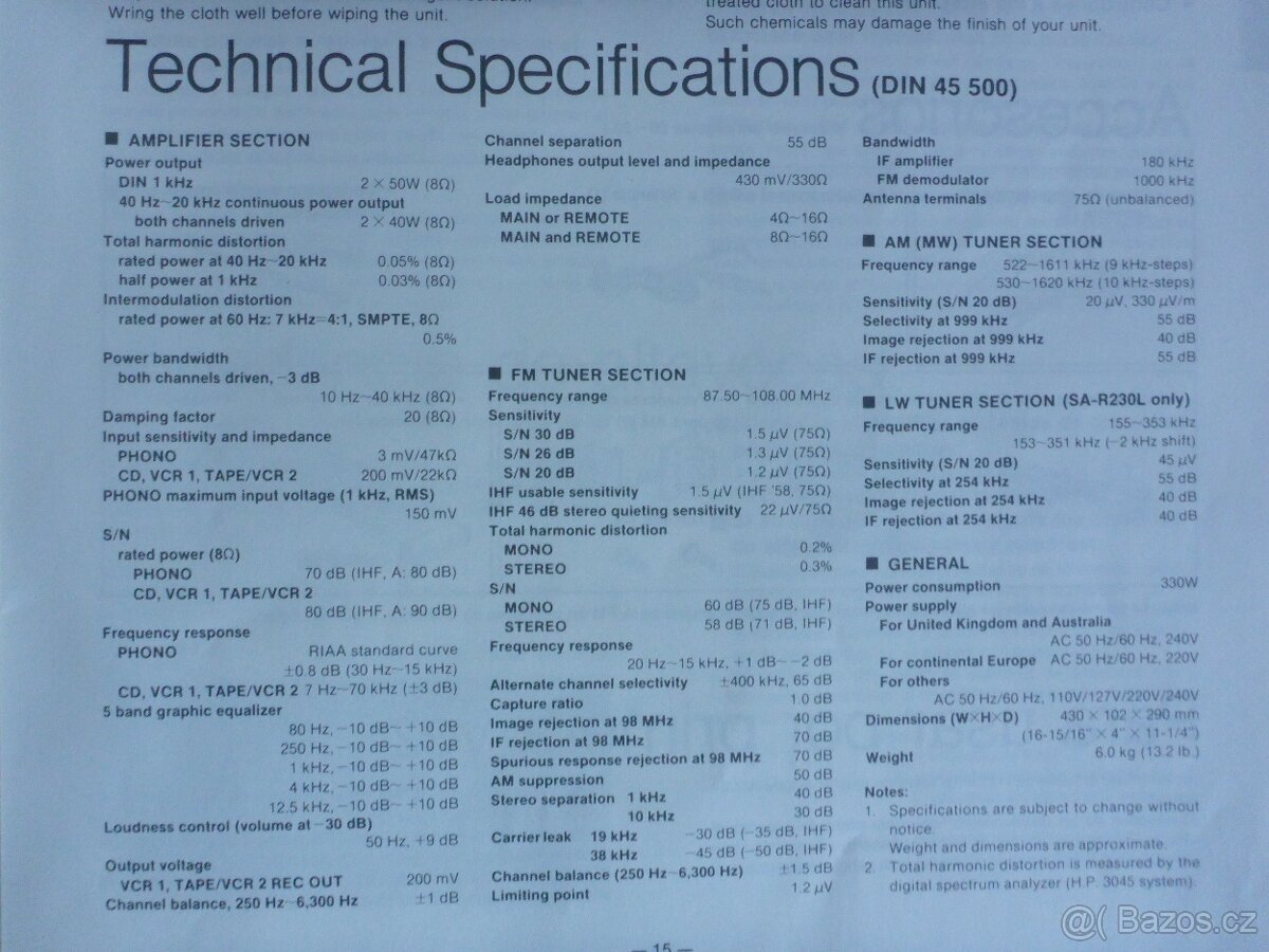 Technics SA-R230 - 15