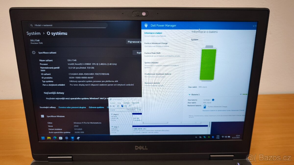 profi DELL Precision 7540 s Xeonem a nVIDIA RTX3000 - 15