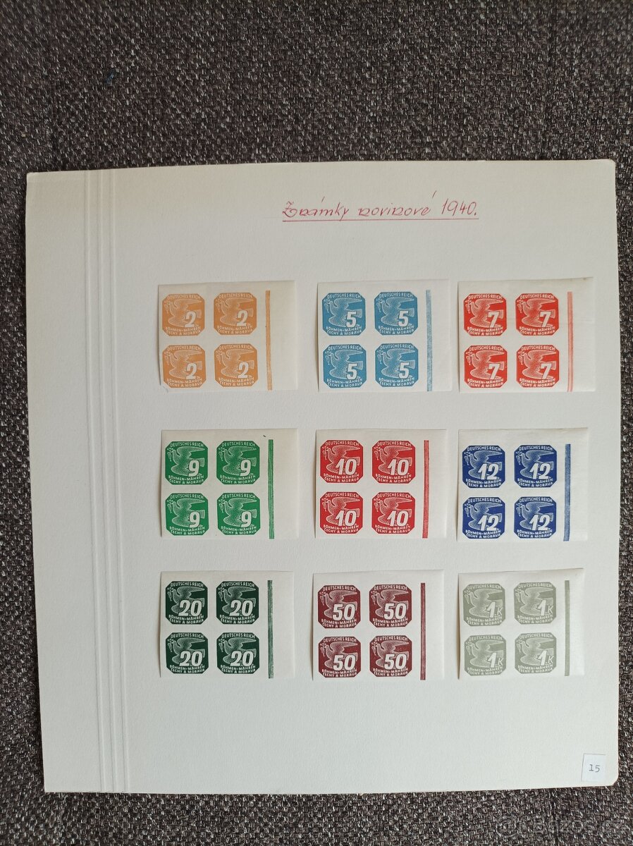 Sbírka známek "Protektorát Čechy a Morava 1938-45" - 15