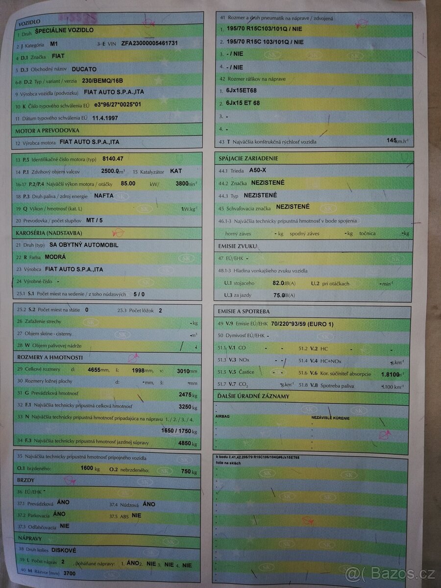 PREDAM Fiat Ducato concorde 2,5td,85kw,1997 - 15