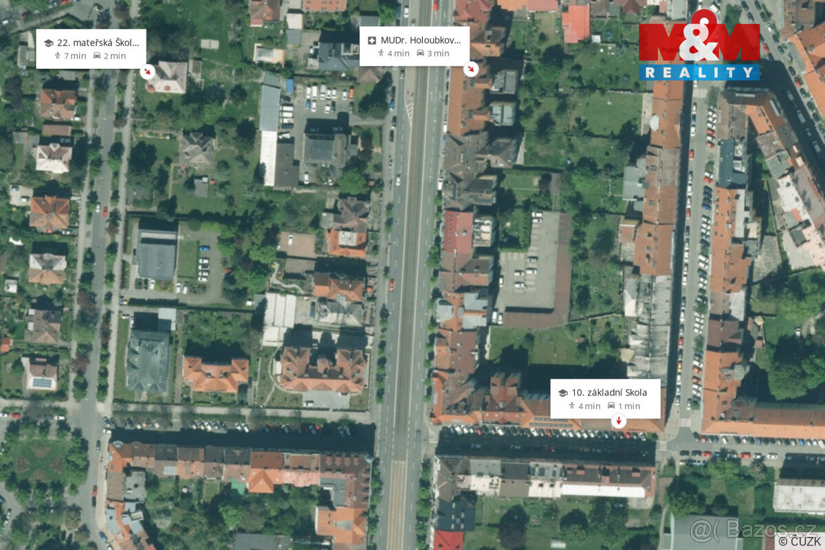 Pronájem bytu 1+kk, 27 m², Plzeň, ul. Vrchlického - 15