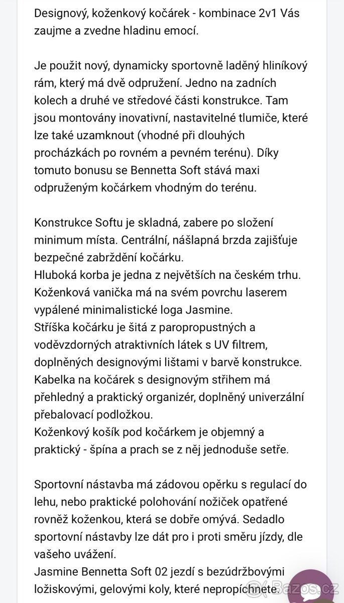 Kočárek Jasmine 2v1 - 15