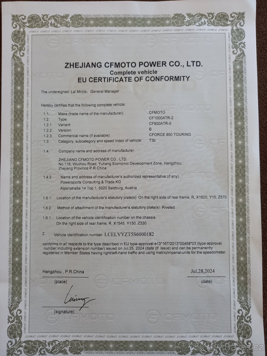 Prodám čtyřkolku cx850 gladiator G3 - 15