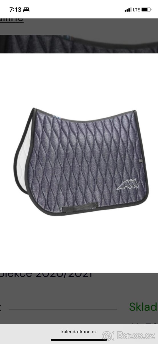 Krásná Podsedlová dečka EQUILINE diamac logo VS black-třpyt. - 15