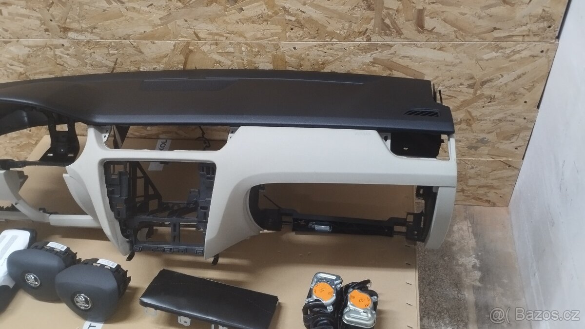 Airbagová sada Škoda Octavia 3 béžová s originální palubkou - 15