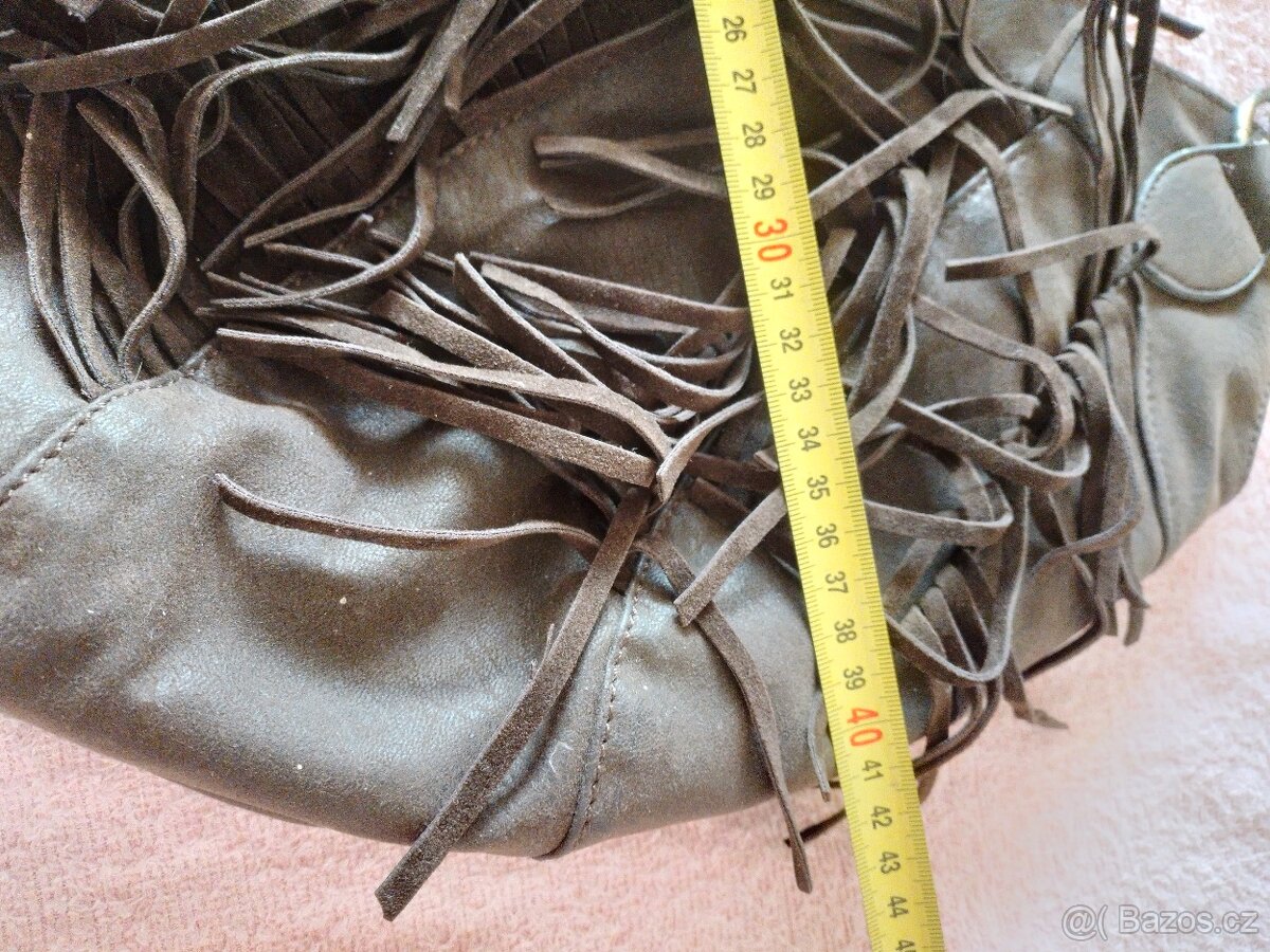 kožená kabelka,vintage kožená taška,menší taška - 15