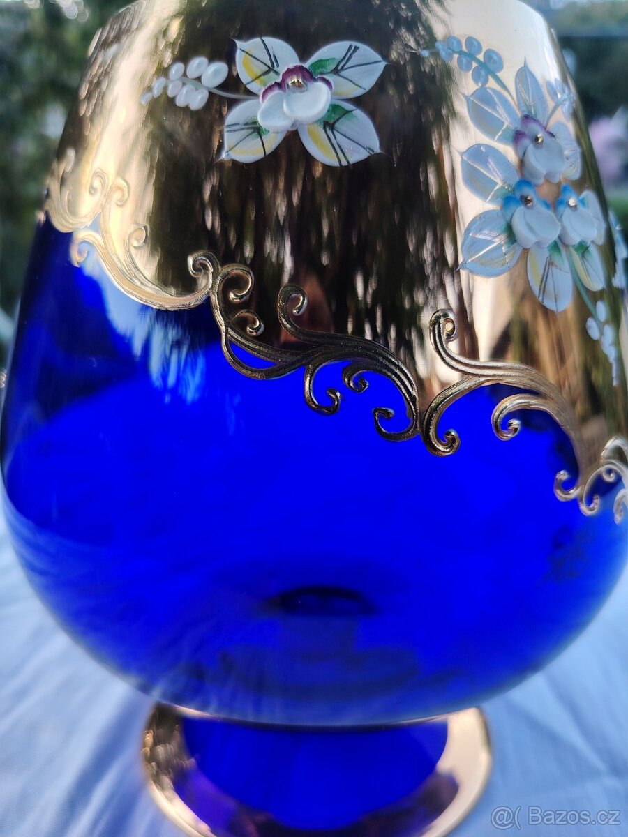 Velké modré skleněné číše - 15