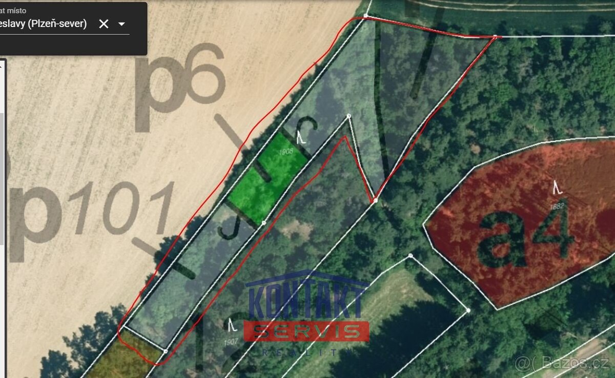 Prodej unikátních lesních pozemků v katastrálním území Hodyn - 15