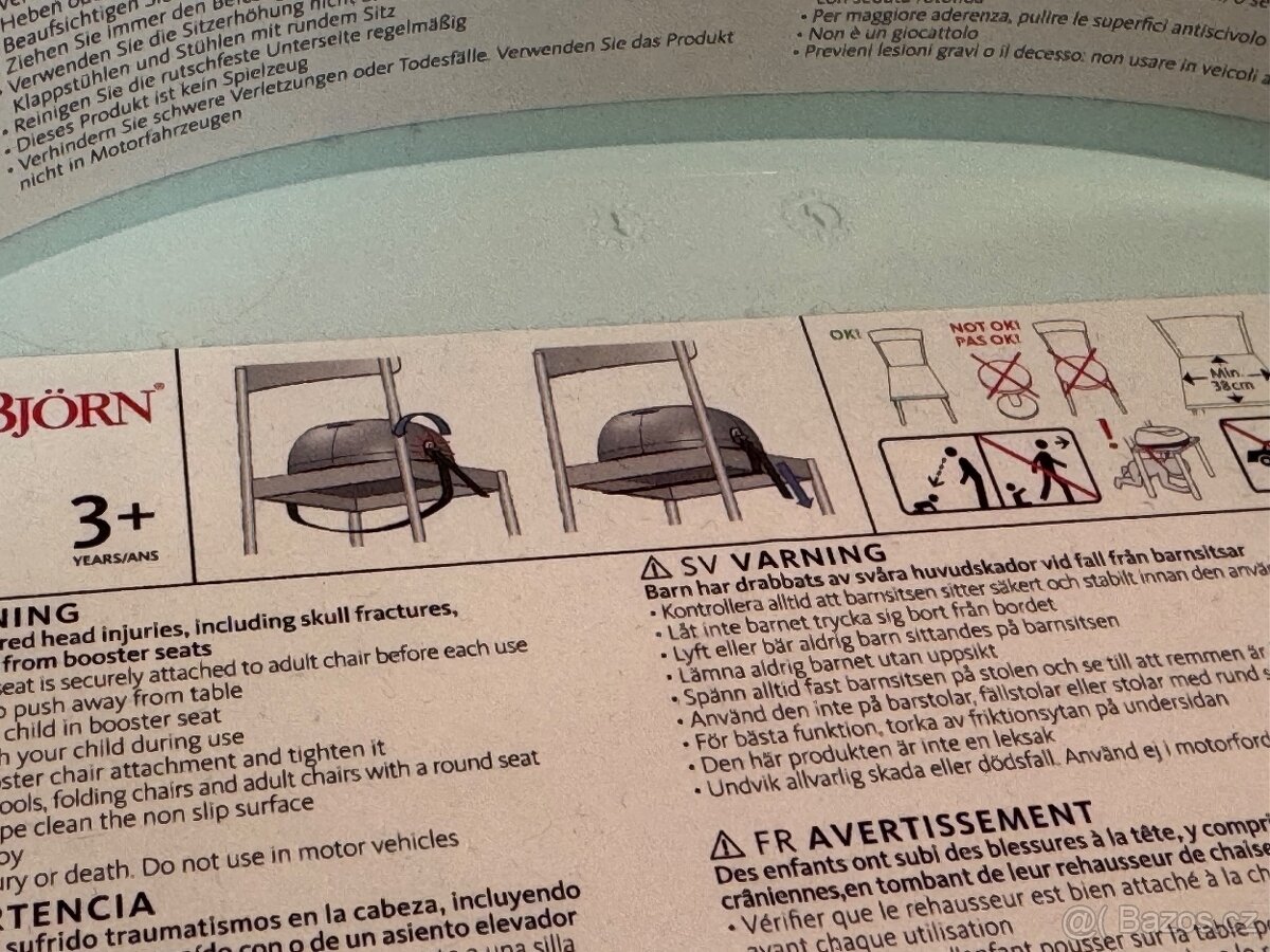 BABYBJORN podsedák na židli – modrý, pro děti 3–10 let - 15