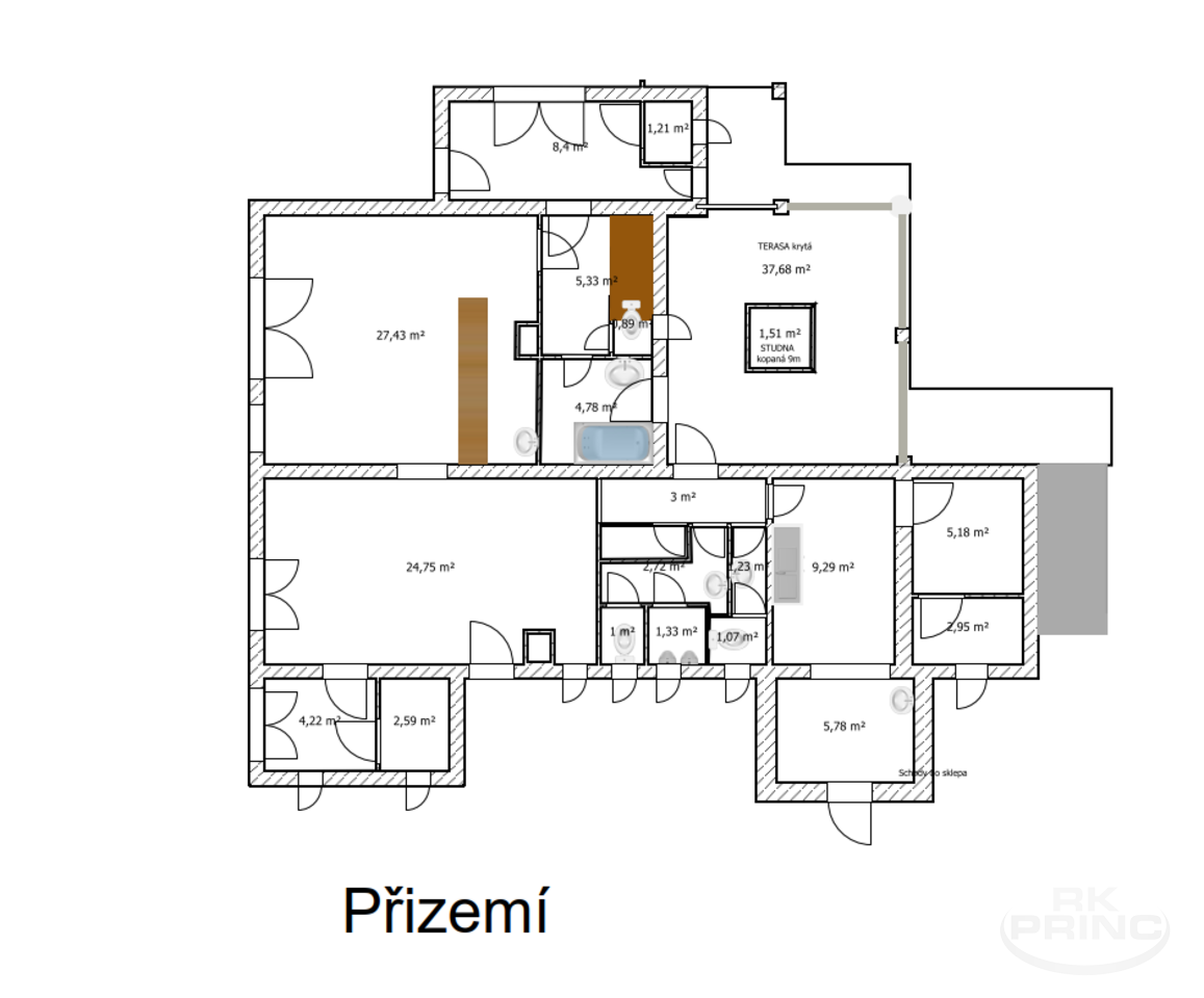 Rodinný dům, 210 m² na pozemku 577 m², bazén, Jilové u Prahy - 15