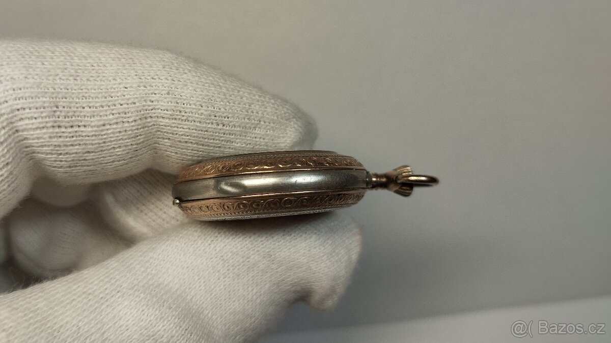 Starožitné celostříbrné pěkně zdobené kapesní jeptišky - 15