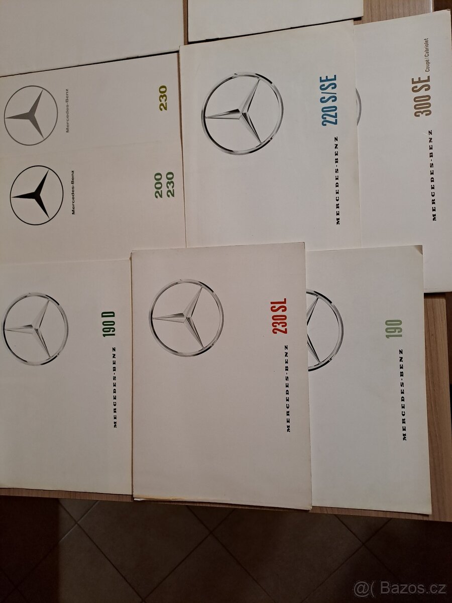 Prodám dobové prospekty Mercedes - 15