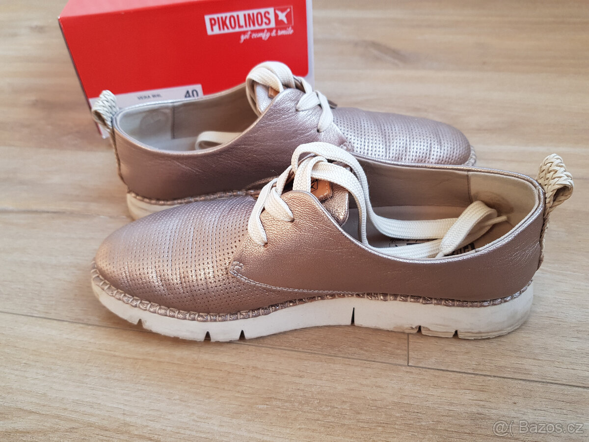 Stříbrné kožené boty PIKOLINOS vel. 40 - 15