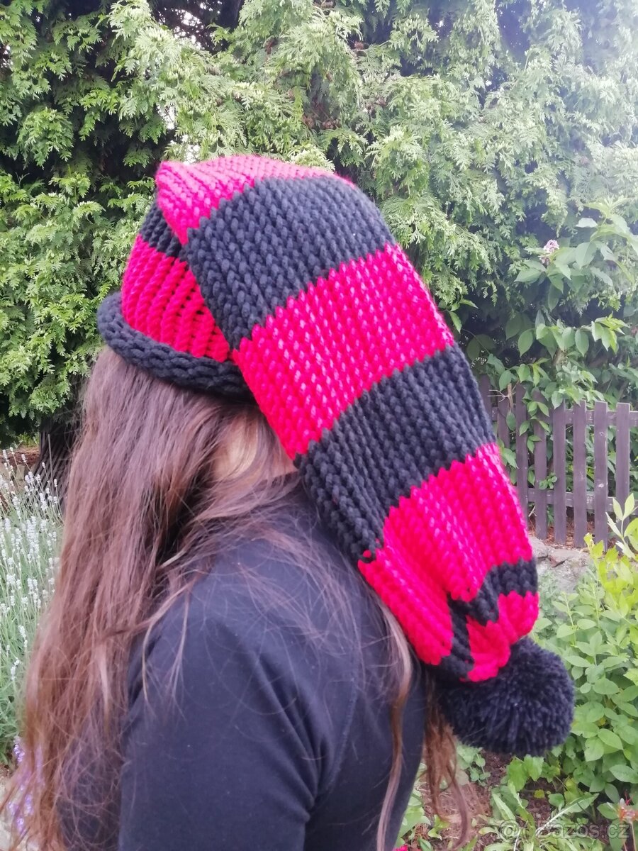 .Nová pletená mega dlouhá čepice - 15