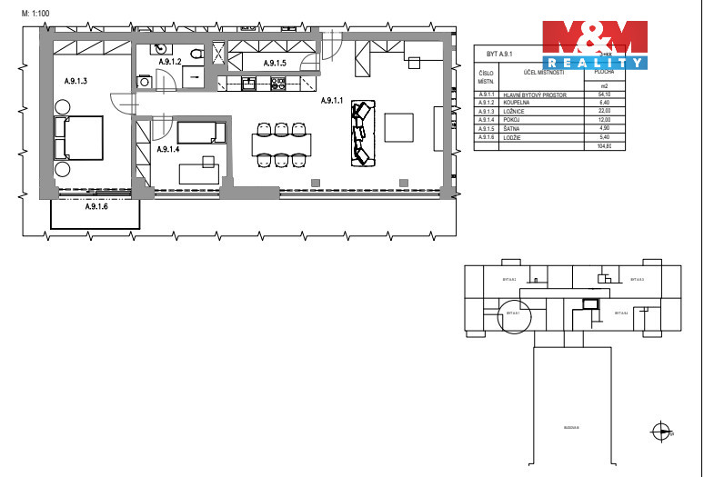 Prodej bytu 3+kk, 99 m², Zlín, ul. Lorencova - 15