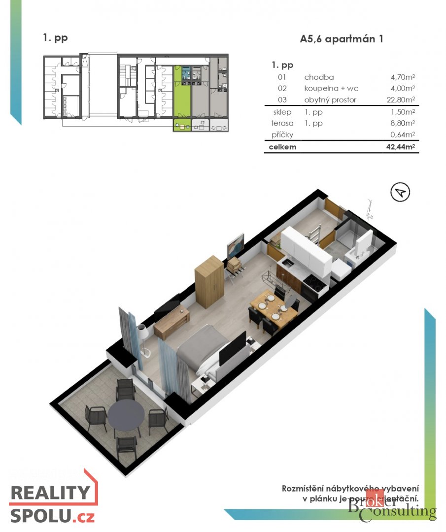 Prodej, byty/1+kk, 40 m2, 38278 Lipno nad Vltavou, Český Kru - 15