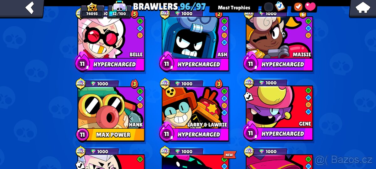 Brawl Stars účet 74k trophy - 15