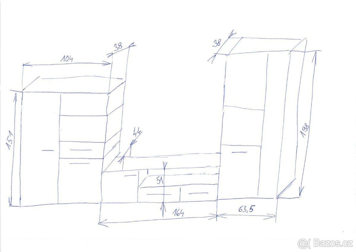 Obývací stěna SCONTO ZINGARO + komoda ZINGARO - 15