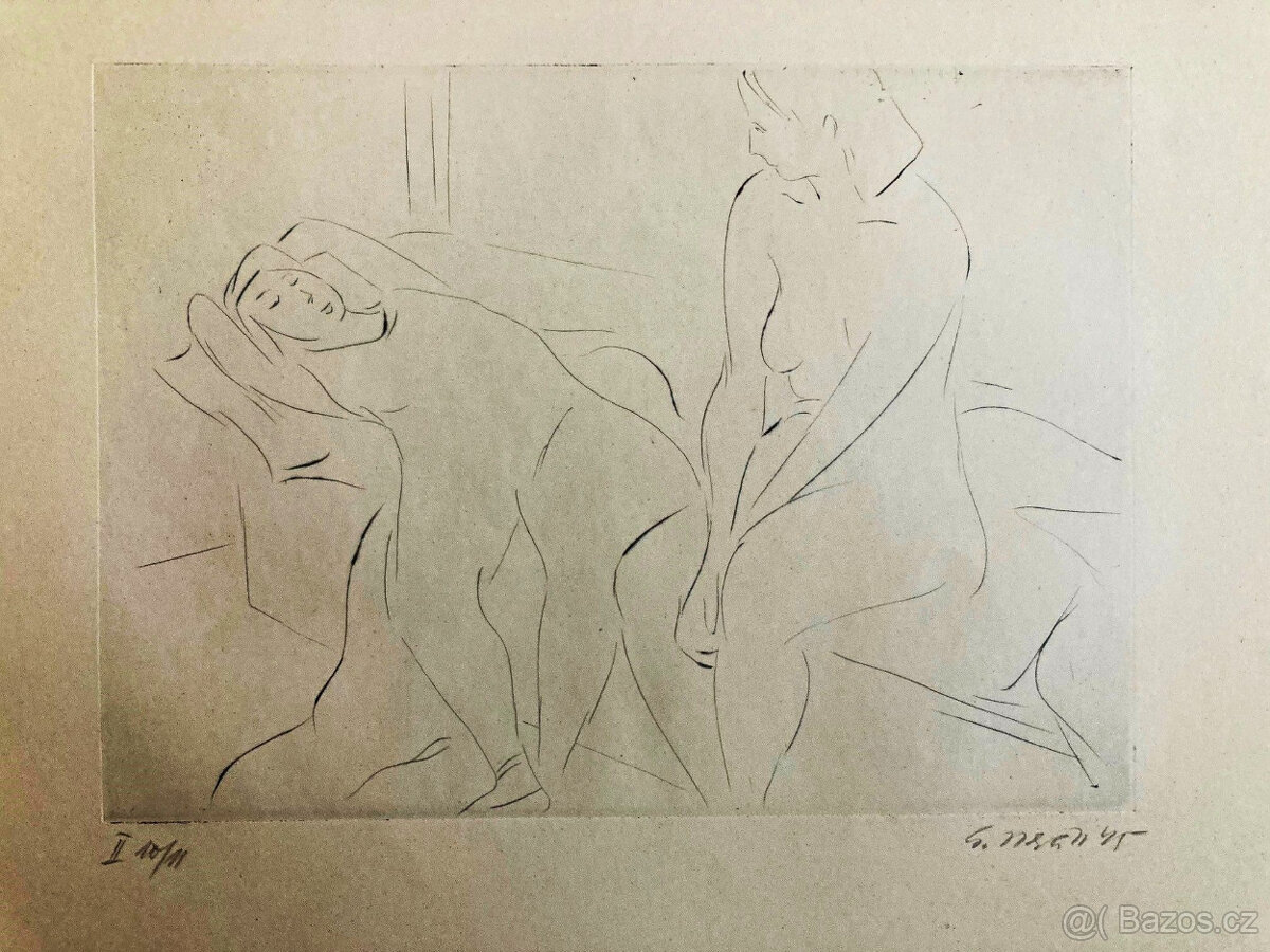 E. Nevan - Odpočívající tanečnice (12 grafík), 1946 - 15