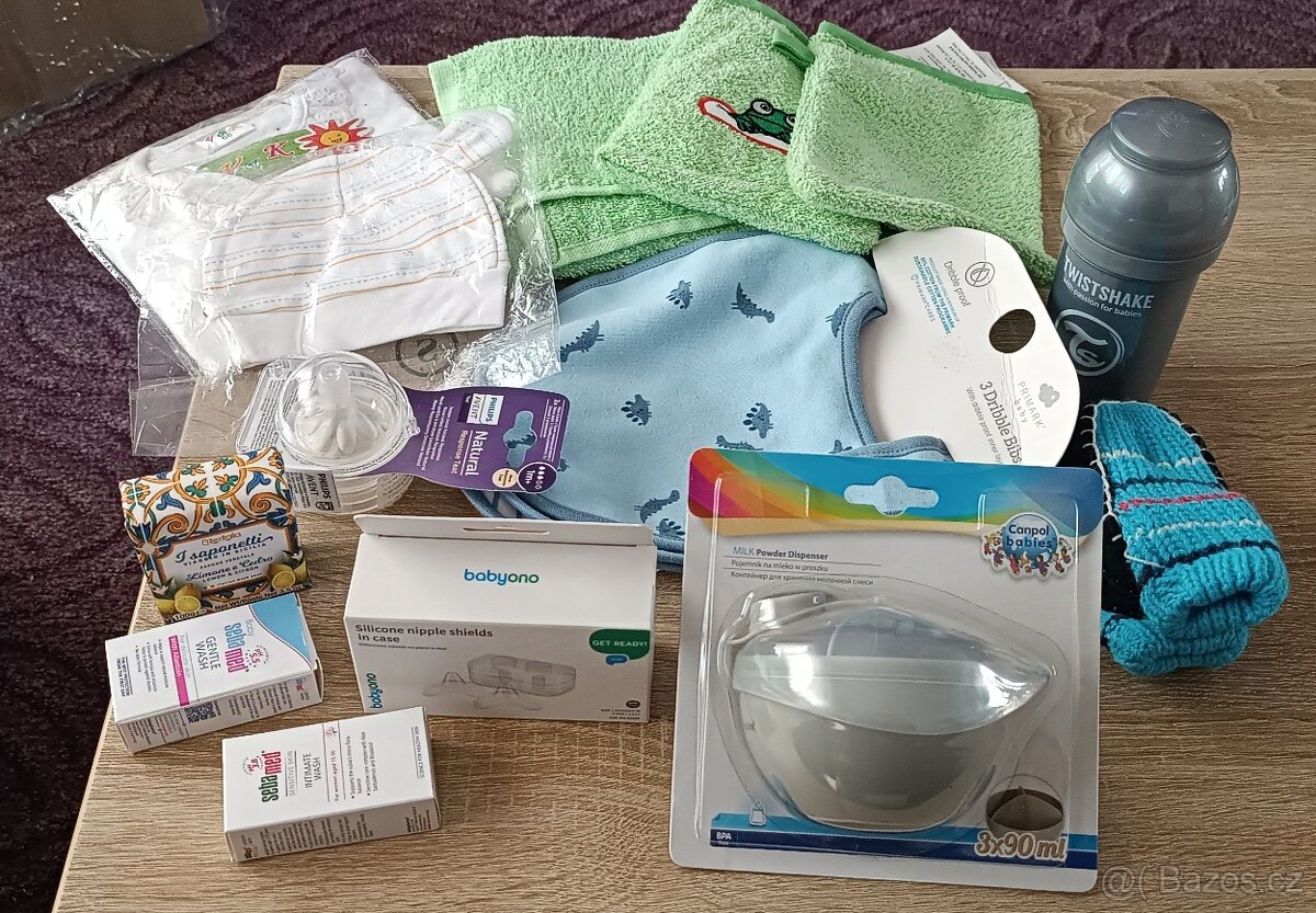 Potřeby pro miminko., povlečení, lahvičky hnízdečko,ple a d. - 15