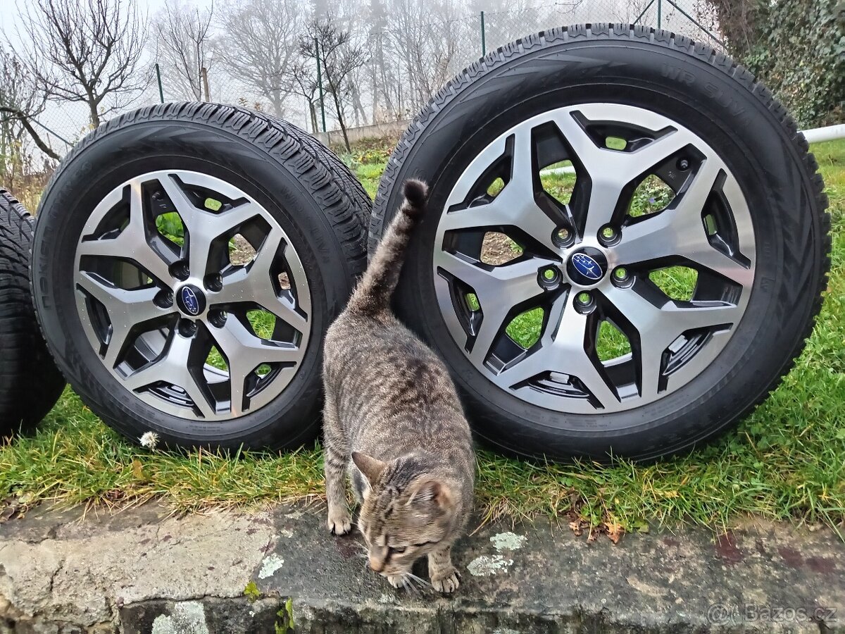 Originál ALU kola Subaru Forester + zimní pneu - 15