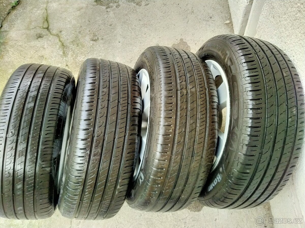 Alu kola Borbet 7J x r16, 5x112, ET 38, Letní pneu - 15