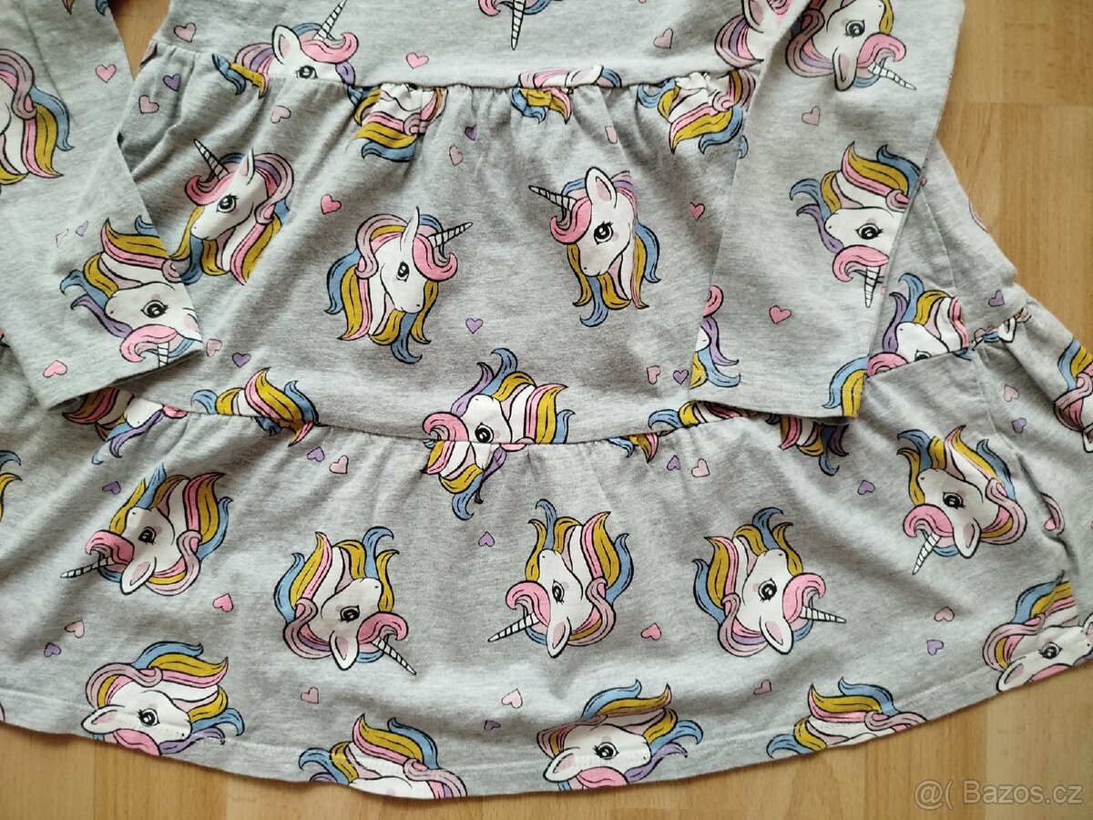 Oblečení Tchibo, H&M, vel.134, mikina, šaty, legíny - 15