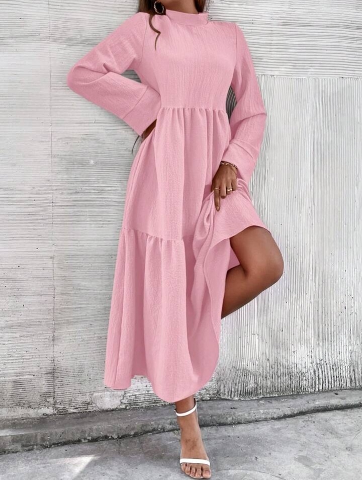 Shein safírové volánové dlouhé šaty - NOVÉ - 15