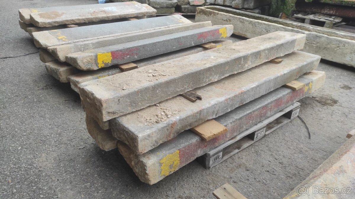 Staré kamenné schody, žulové schody, schod, 20 ks - 15