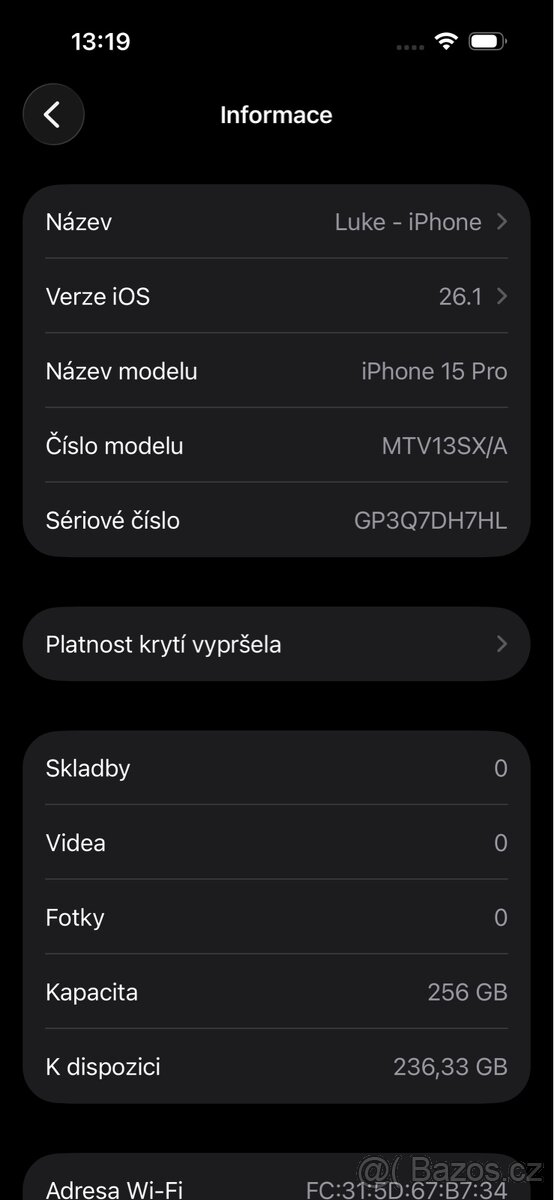 Apple iPhone 15 Pro 256GB černý titan - 15