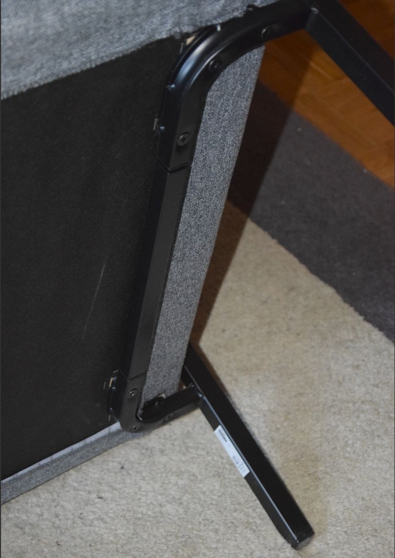 Křeslo IKEA KOARP potah Gunnared šedá, robustní a stabilní - 15