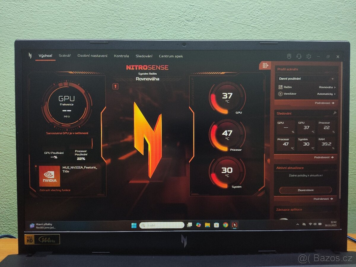 Herní Nitro V15,RTX-4.gen-Mux,intel-13gen,DDR5-ZÁRUKA - 15