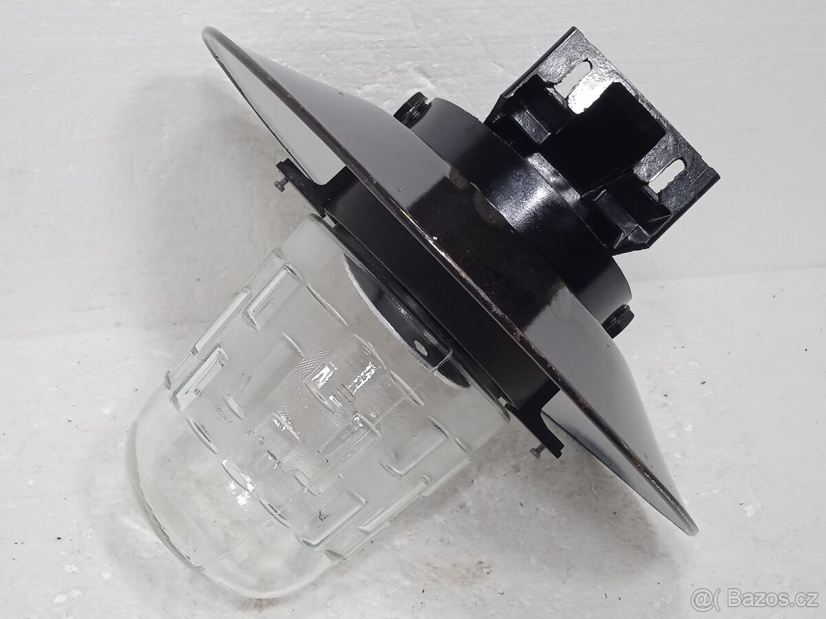 Smaltované nástěnné stropní retro světlo Industrial - 15