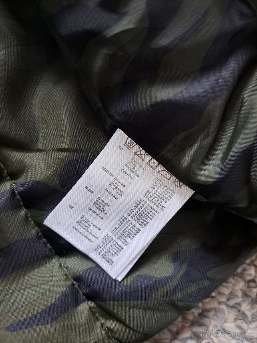 Crosswind - Zimní lesklá khaki bunda s kapucí vel.L - 15