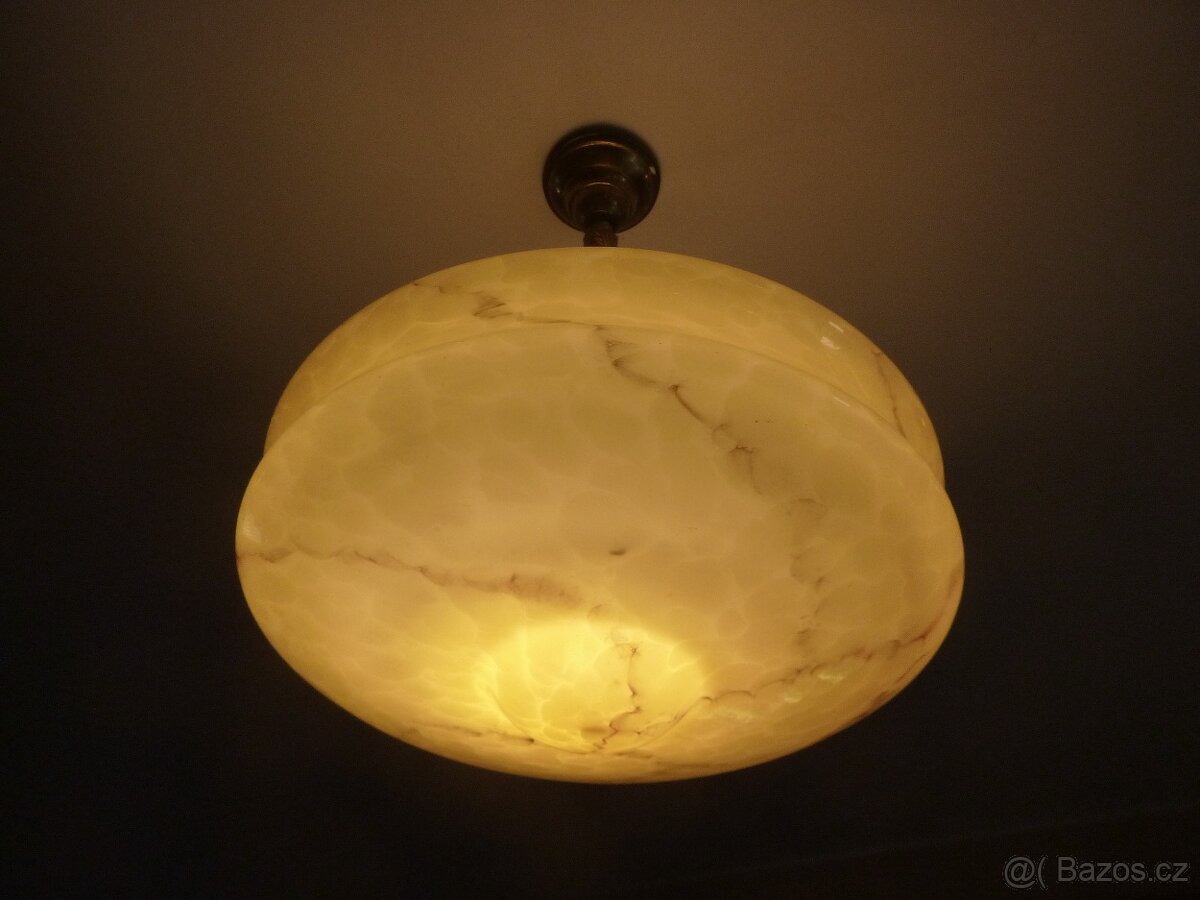 Starožitný lustr - sklo - 15
